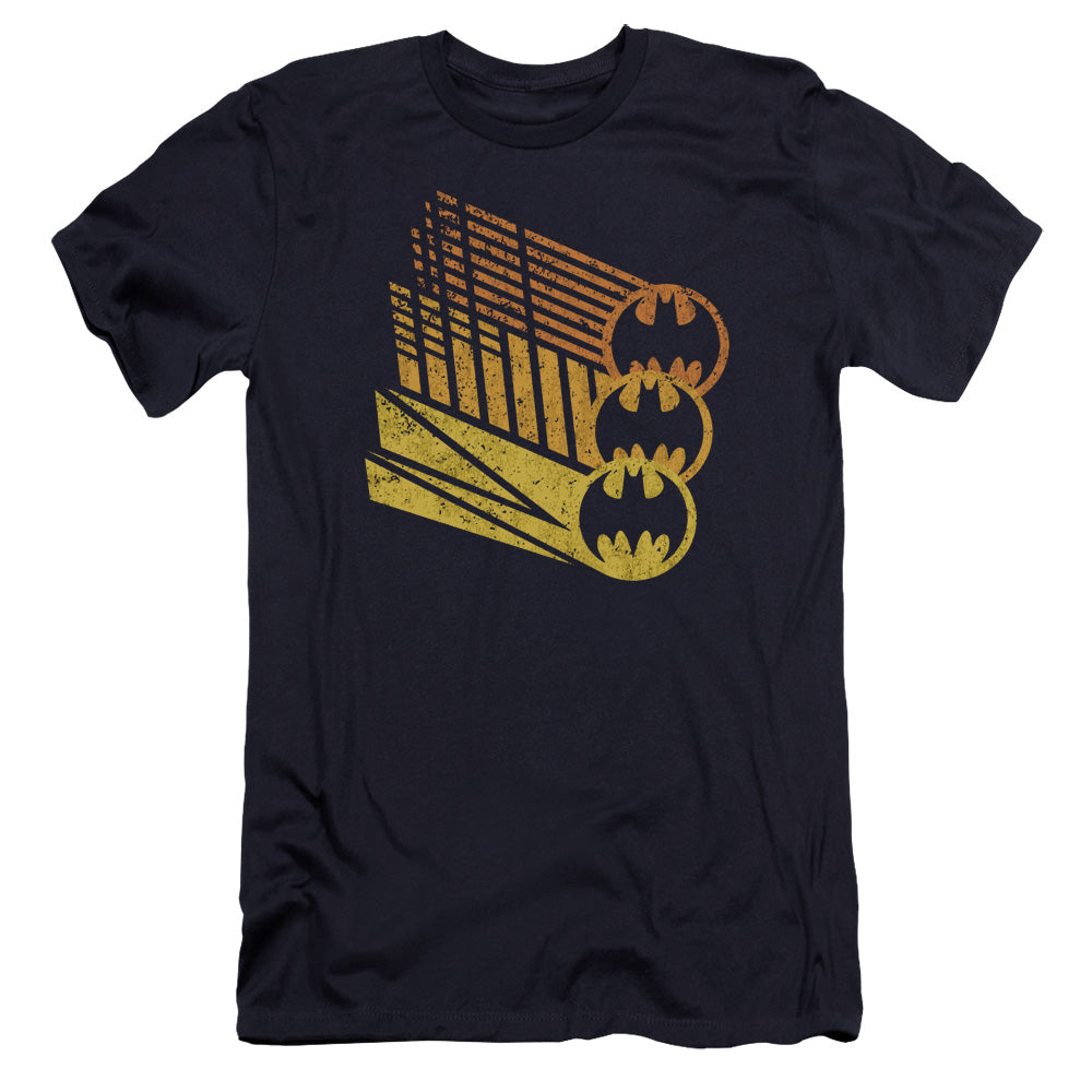 Batman Comics Bat Signal Shapes Men's Ultra-Soft 30/1 Cotton Slim Short-Sleeve T-Shirt