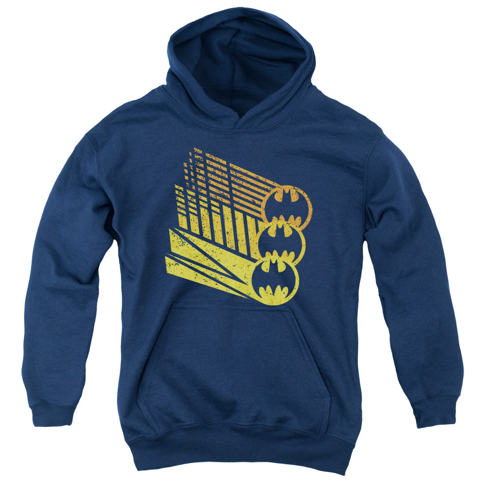 Batman Comics Bat Signal Shapes Youth Cotton Poly Pull-Over Hoodie