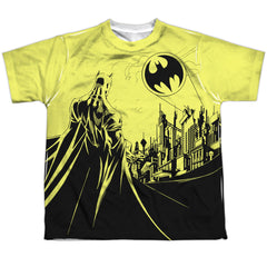 Batman Comics Bat Signal Youth Regular Fit Poly Short-Sleeve T-Shirt