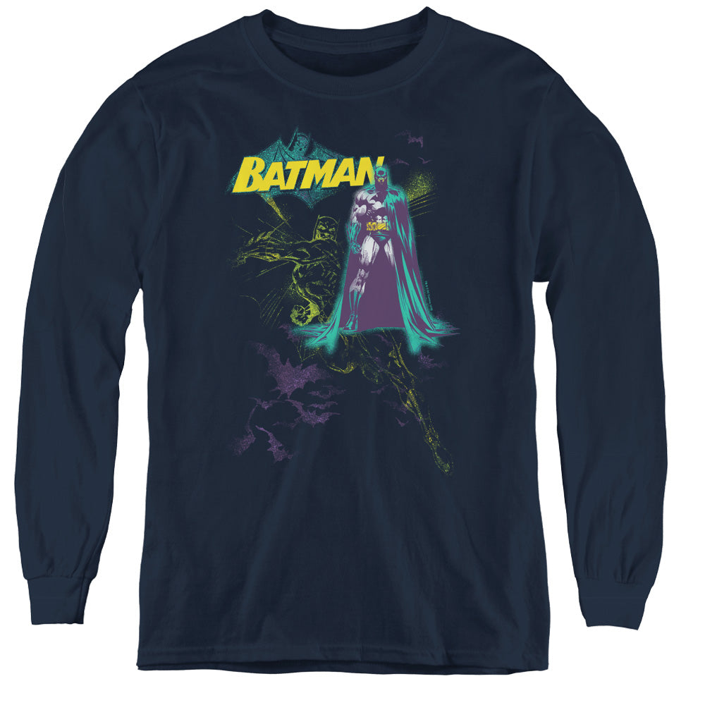 Batman Comics Bat Spray Youth Long-Sleeve T-Shirt