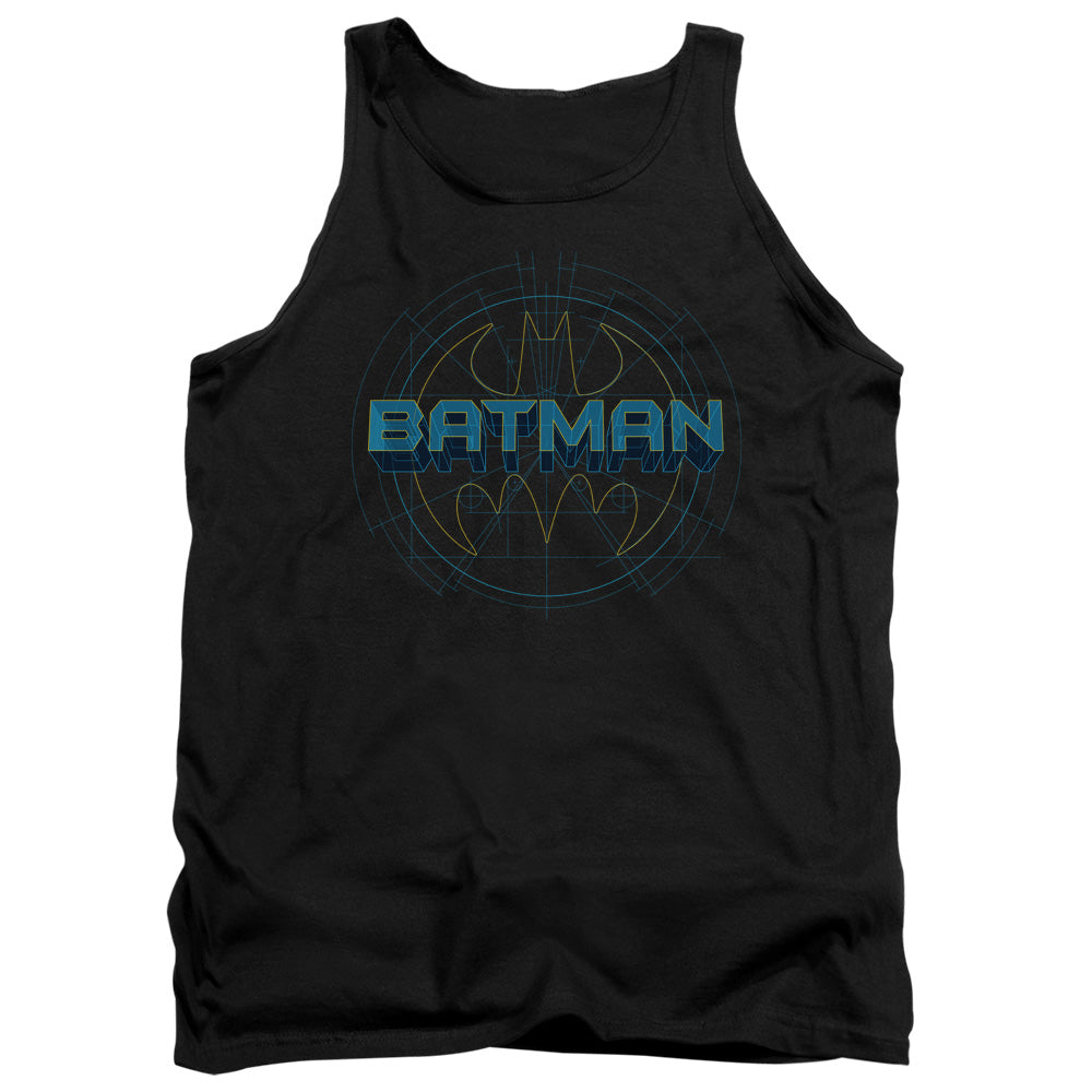 Batman Comics Bat Tech Logo Men's 18/1 Cotton Tank Top