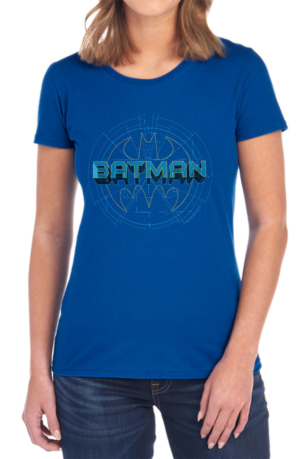 Batman Comics Bat Tech Logo Women's 18/1 Cotton Short-Sleeve T-Shirt