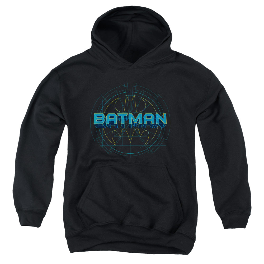 Batman Comics Bat Tech Logo Youth Cotton Poly Pull-Over Hoodie