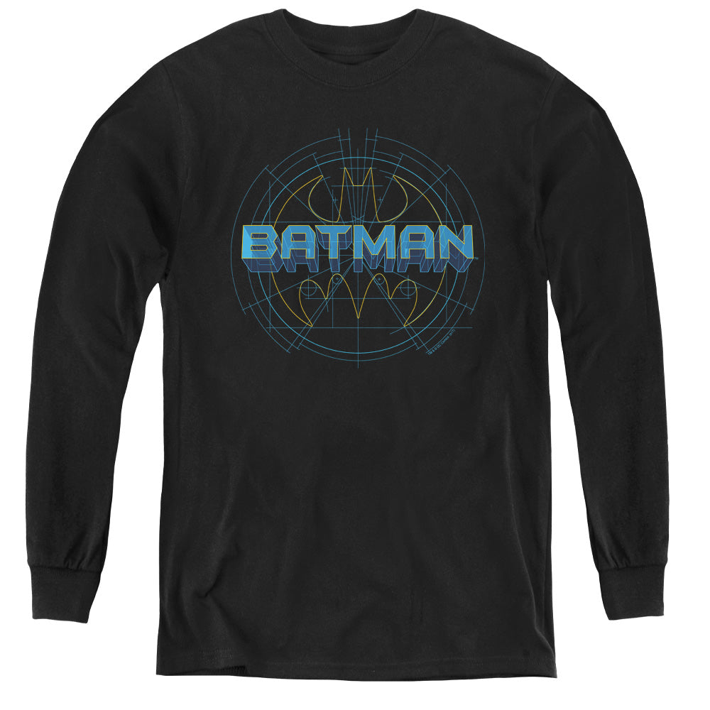 Batman Comics Bat Tech Logo Youth Long-Sleeve T-Shirt