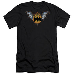 Batman Comics Bat Wings Logo Men's Ultra-Soft 30/1 Cotton Slim Short-Sleeve T-Shirt