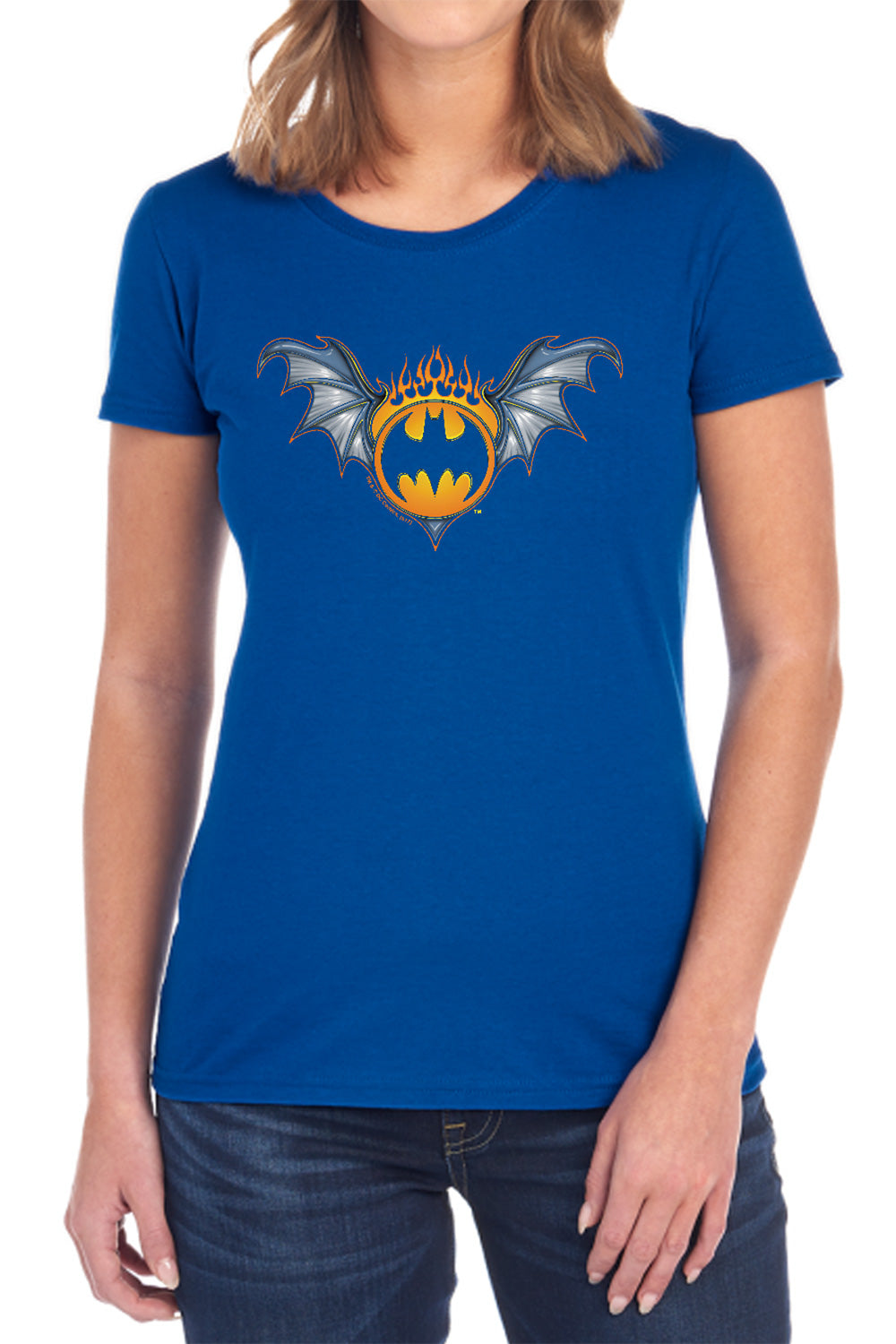 Batman Comics Bat Wings Logo Women's 18/1 Cotton Short-Sleeve T-Shirt