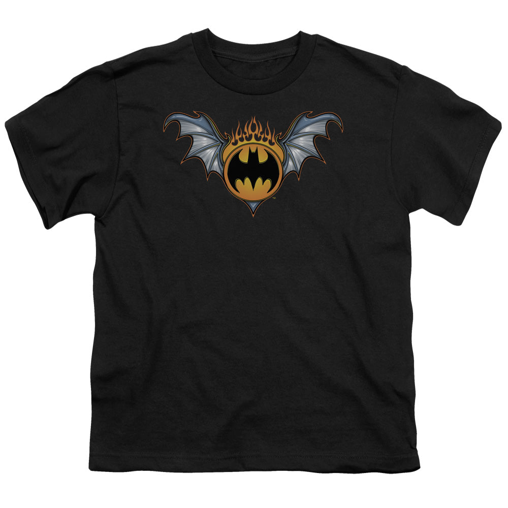Batman Comics Bat Wings Logo Youth 18/1 100% Cotton Short-Sleeve T-Shirt
