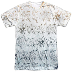 Batman Comics Batarang Pattern (Front/Back Print) Men's Regular Fit Polyester Short-Sleeve T-Shirt