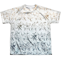Batman Comics Batarang Pattern (Front/Back Print) Youth Regular Fit Poly Short-Sleeve T-Shirt