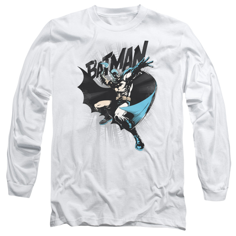 Batman Comics Batarang Throw Men's 18/1 Cotton Long-Sleeve T-Shirt