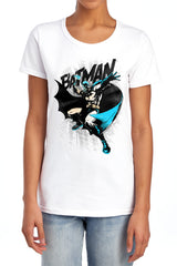 Batman Comics Batarang Throw Women's 18/1 Cotton Short-Sleeve T-Shirt