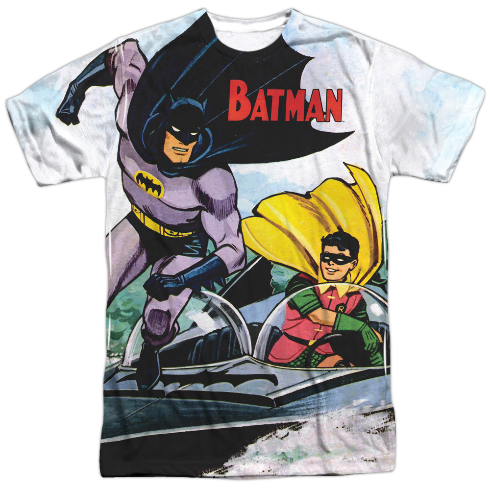 Batman Comics Batboat Men's Regular Fit Polyester Short-Sleeve T-Shirt