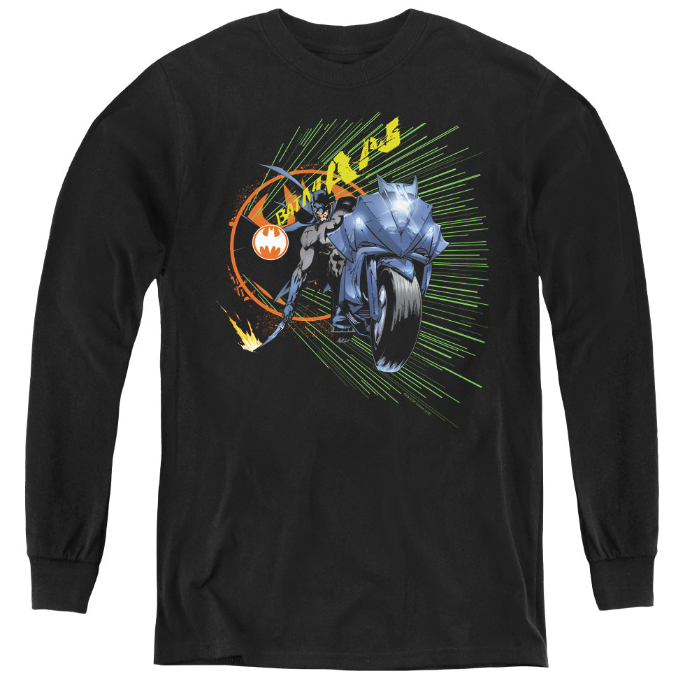 Batman Comics Batcycle Youth Long-Sleeve T-Shirt