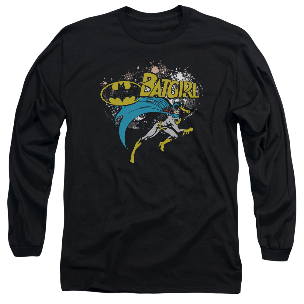 Batman Comics Batgirl Halftone Men's 18/1 Cotton Long-Sleeve T-Shirt