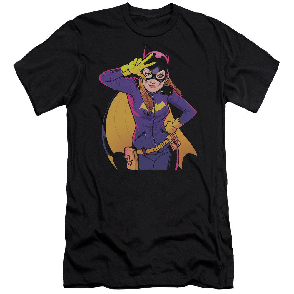 Batman Comics Batgirl Moves Men's Ultra-Soft 30/1 Cotton Slim Short-Sleeve T-Shirt