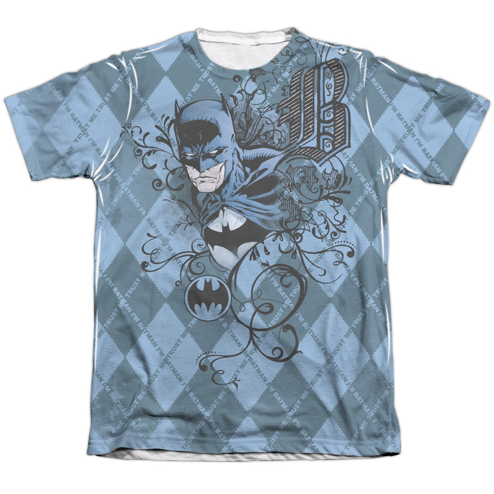 Batman Comics Batgyle Men's Regular Fit Poly Cotton Short-Sleeve T-Shirt