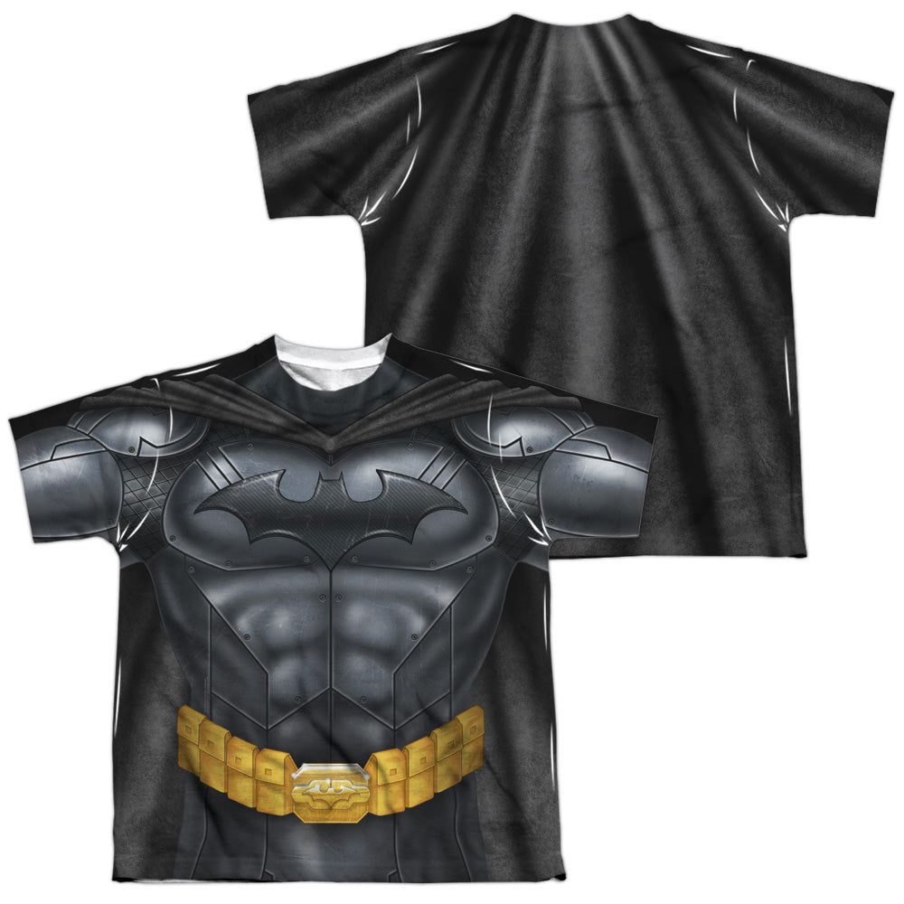 Batman Comics Batman Athletic Uniform (Front/Back Print) Youth Regular Fit Poly Short-Sleeve T-Shirt