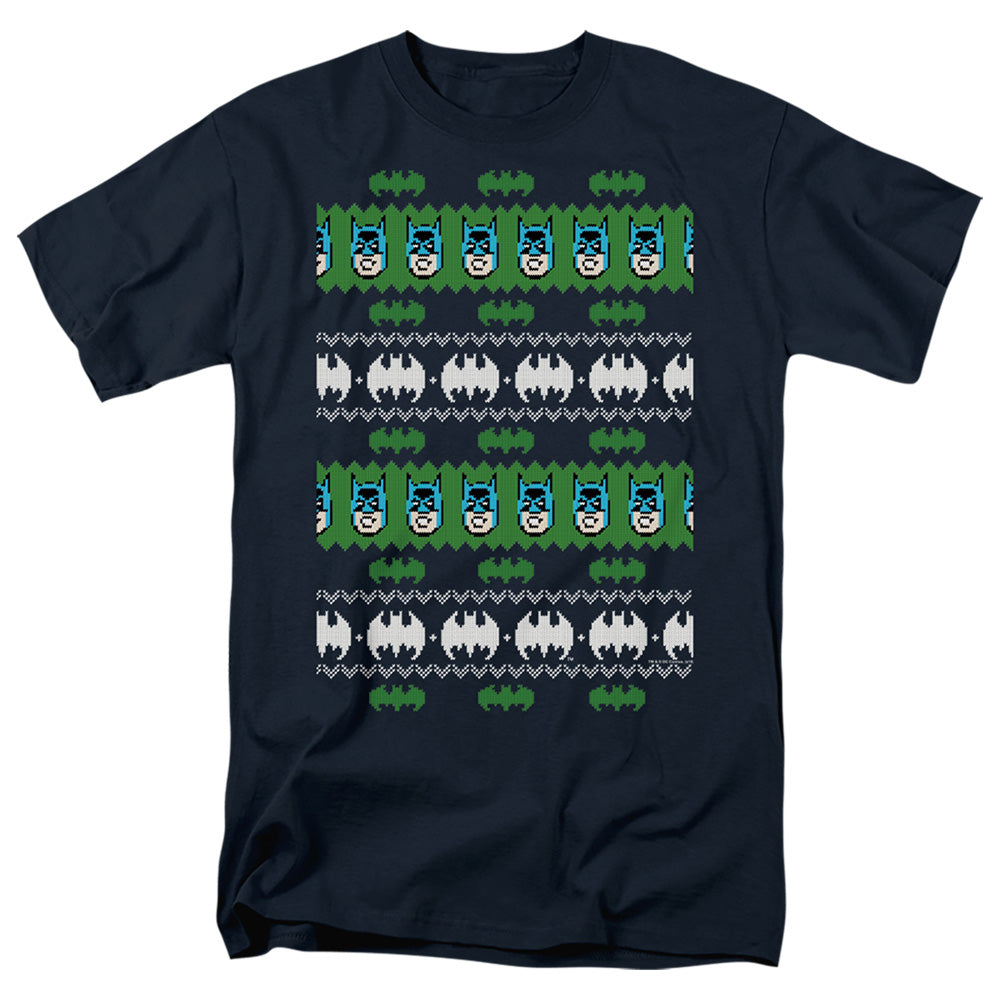 Batman Comics Batman Christmas Sweater Men's 18/1 Cotton Short-Sleeve T-Shirt
