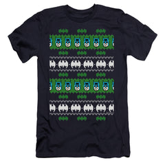 Batman Comics Batman Christmas Sweater Men's Ultra-Soft 30/1 Cotton Slim Short-Sleeve T-Shirt
