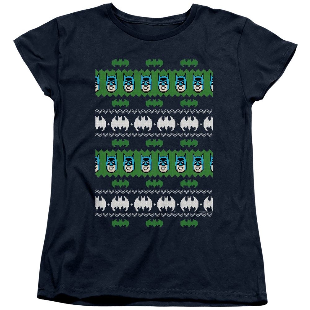 Batman Comics Batman Christmas Sweater Women's 18/1 Cotton Short-Sleeve T-Shirt