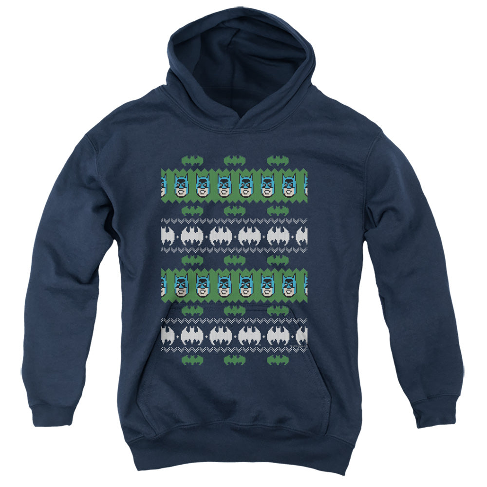 Batman Comics Batman Christmas Sweater Youth Cotton Poly Pull-Over Hoodie