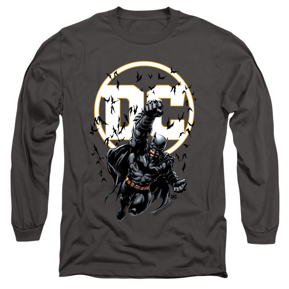 Batman Comics Batman Dc Men's 18/1 Cotton Long-Sleeve T-Shirt