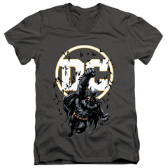 Batman Comics Batman Dc Men's 30/1 Cotton Slim V-Neck T-Shirt