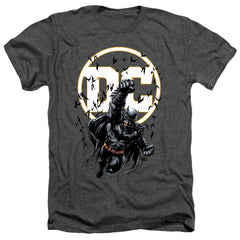 Batman Comics Batman Dc Men's 30/1 Heather 60 40 Poly Short-Sleeve T-Shirt