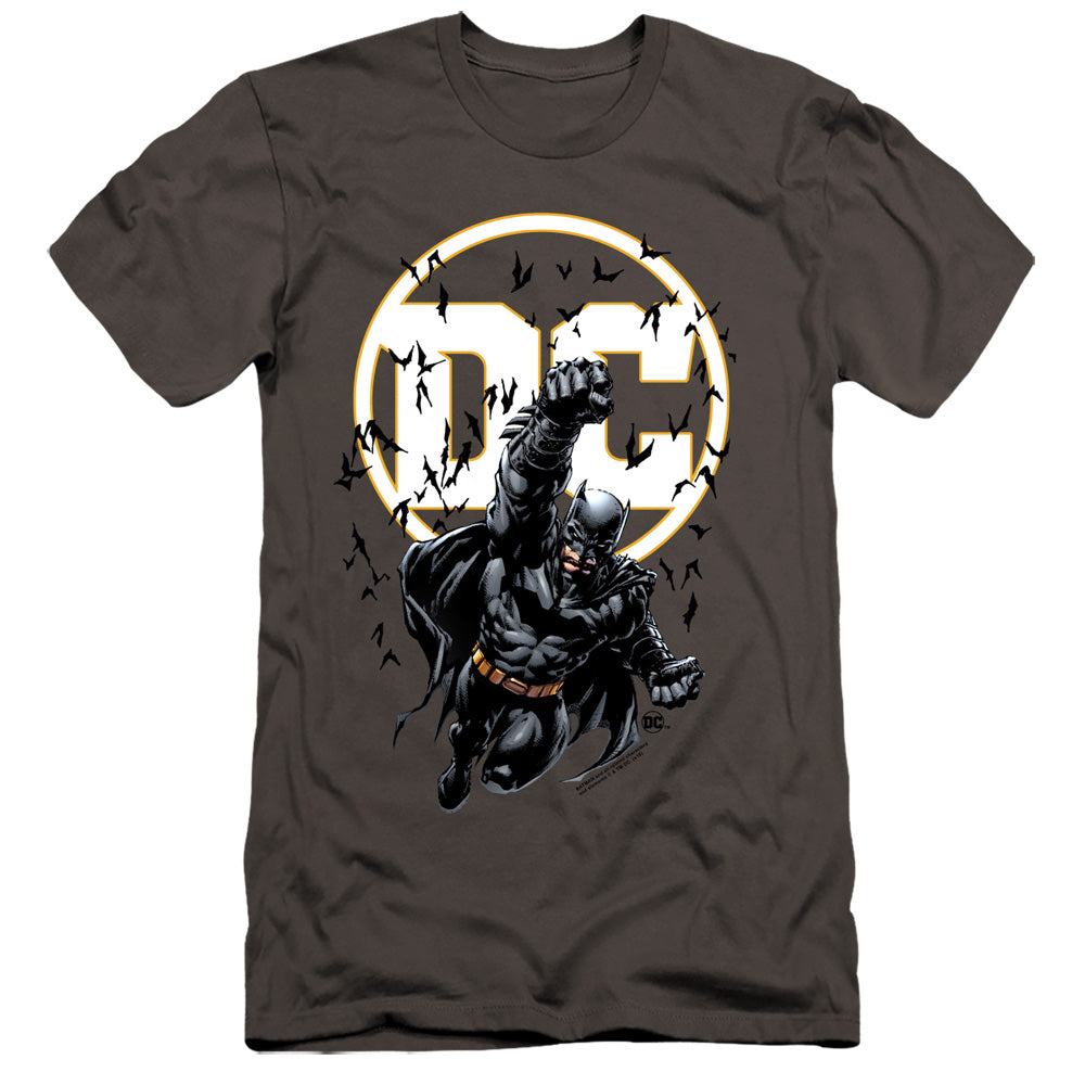 Batman Comics Batman Dc Men's Ultra-Soft 30/1 Cotton Slim Short-Sleeve T-Shirt