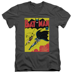 Batman Comics Batman First Men's 30/1 Cotton Slim V-Neck T-Shirt