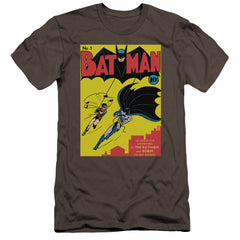 Batman Comics Batman First Men's Ultra-Soft 30/1 Cotton Slim Short-Sleeve T-Shirt