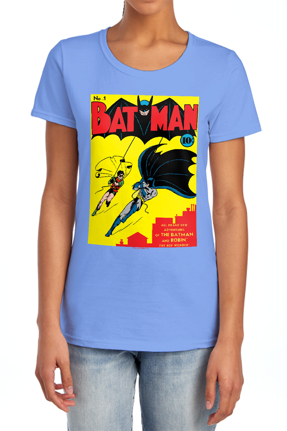 Batman Comics Batman First Women's 18/1 Cotton Short-Sleeve T-Shirt