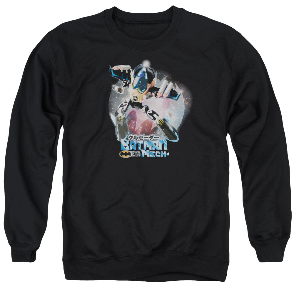 Batman Comics Batman Mech Men's Crewneck 50 50 Poly Long-Sleeve T-Shirt