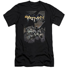 Batman Comics Batman One Men's Ultra-Soft 30/1 Cotton Slim Short-Sleeve T-Shirt