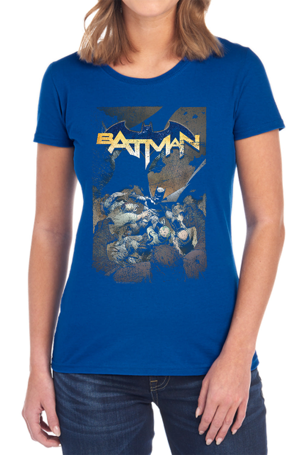 Batman Comics Batman One Women's 18/1 Cotton Short-Sleeve T-Shirt
