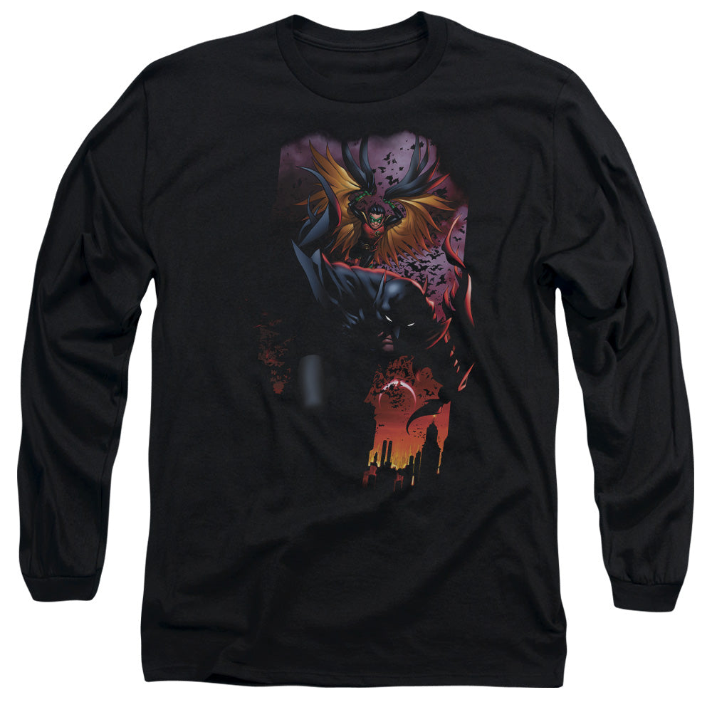 Batman Comics Batman & Robin #1 Men's 18/1 Cotton Long-Sleeve T-Shirt