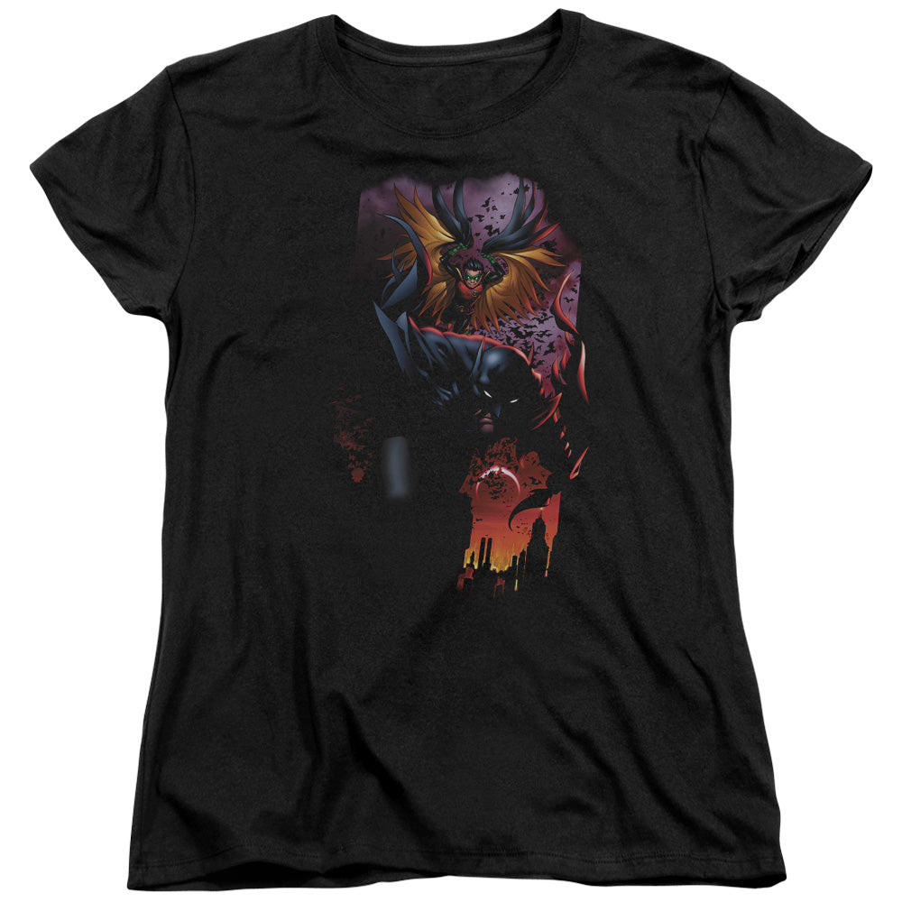 Batman Comics Batman & Robin #1 Women's 18/1 Cotton Short-Sleeve T-Shirt