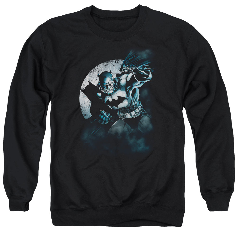 Batman Comics Batman Spotlight Men's Crewneck 50 50 Poly Long-Sleeve T-Shirt