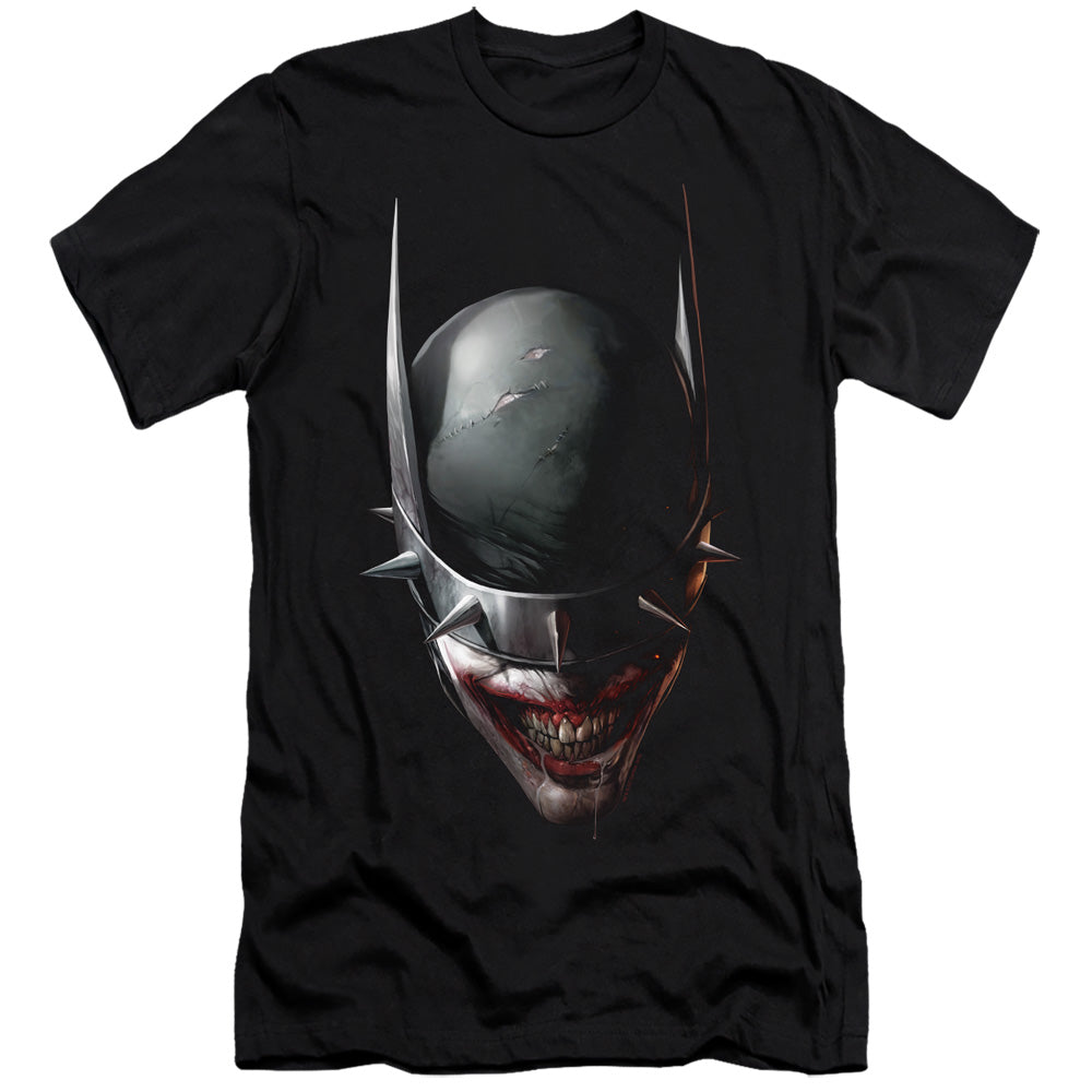 Batman Comics Batman Who Laughs Head Men's Ultra-Soft 30/1 Cotton Slim Short-Sleeve T-Shirt