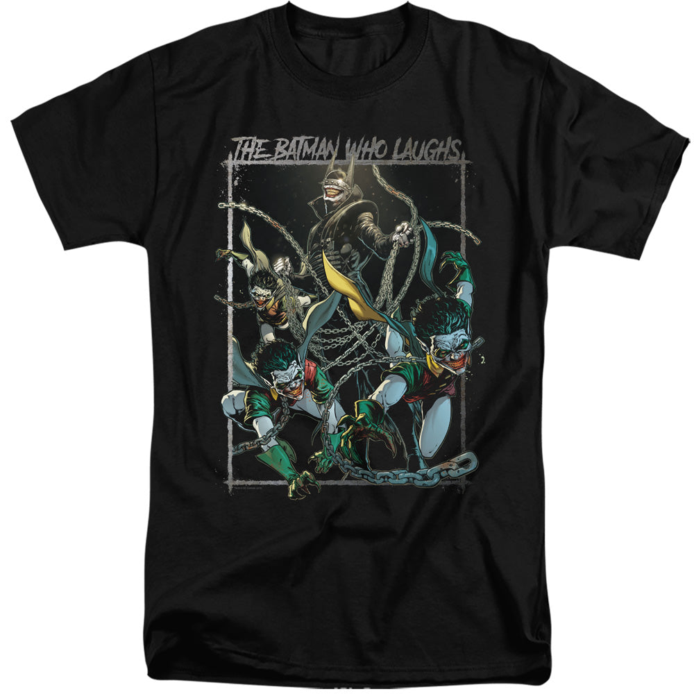 Batman Comics Batman Who Laughs Men's 18/1 Tall Cotton Short-Sleeve T-Shirt