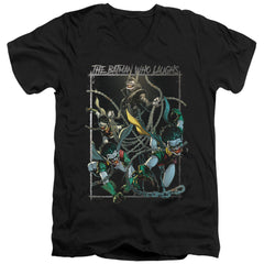 Batman Comics Batman Who Laughs Men's 30/1 Cotton Slim V-Neck T-Shirt