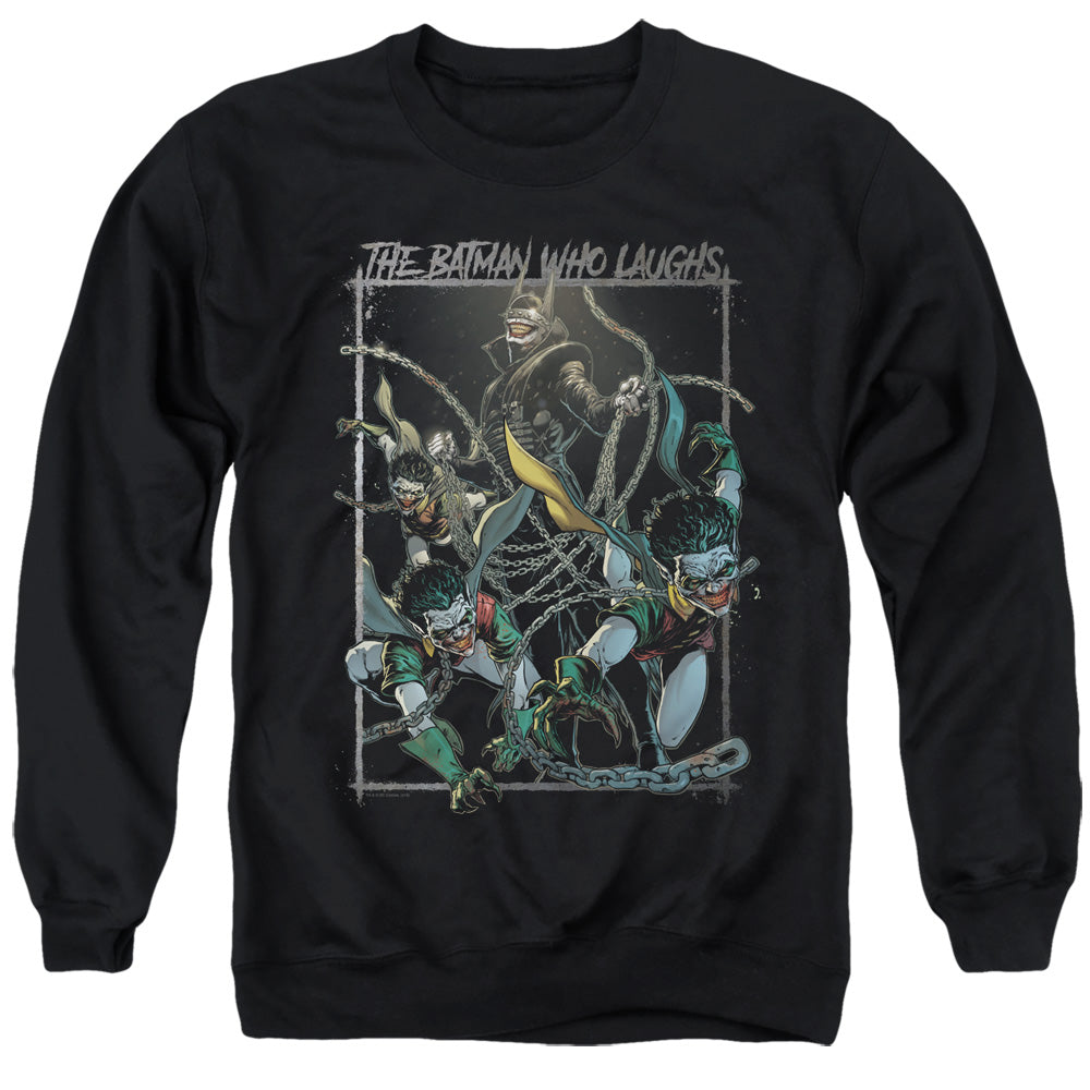 Batman Comics Batman Who Laughs Men's Crewneck 50 50 Poly Long-Sleeve T-Shirt