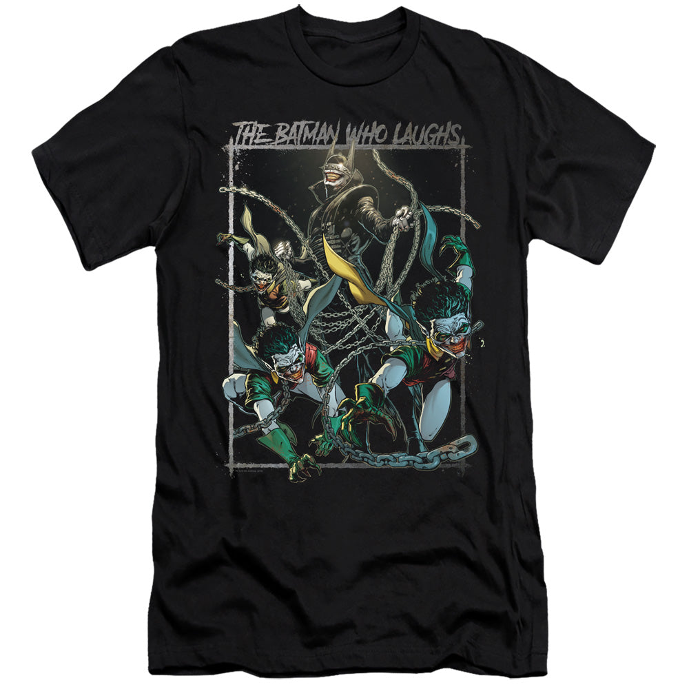 Batman Comics Batman Who Laughs Men's Ultra-Soft 30/1 Cotton Slim Short-Sleeve T-Shirt