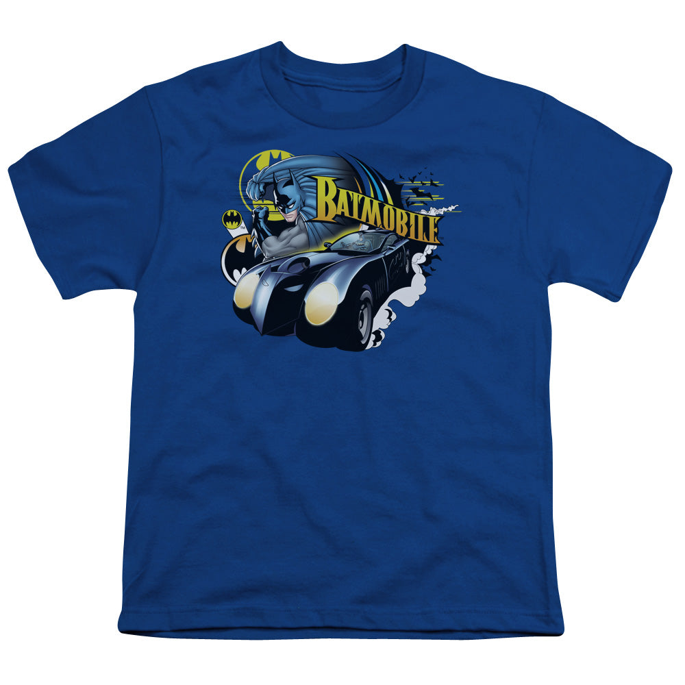 Batman Comics Batmobile Youth 18/1 100% Cotton Short-Sleeve T-Shirt