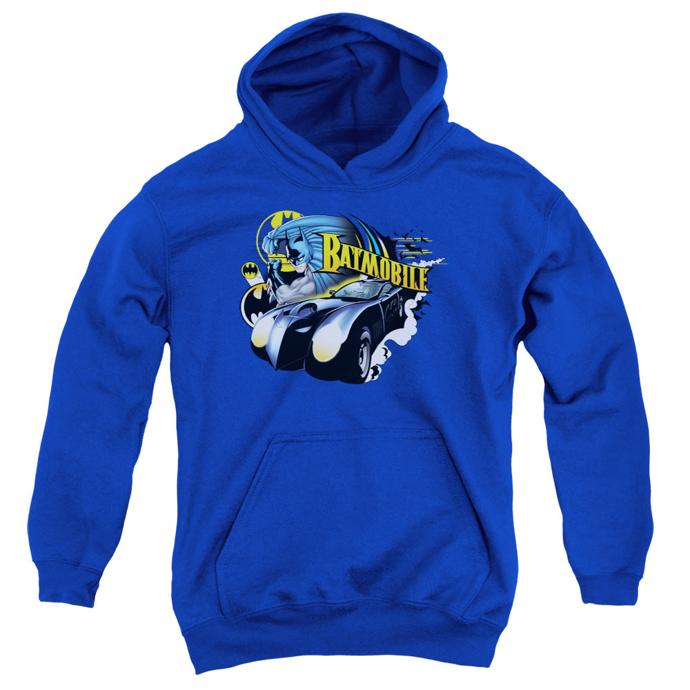 Batman Comics Batmobile Youth Cotton Poly Pull-Over Hoodie