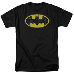 Batman Comics Bats In Logo Men's 18/1 Cotton Short-Sleeve T-Shirt
