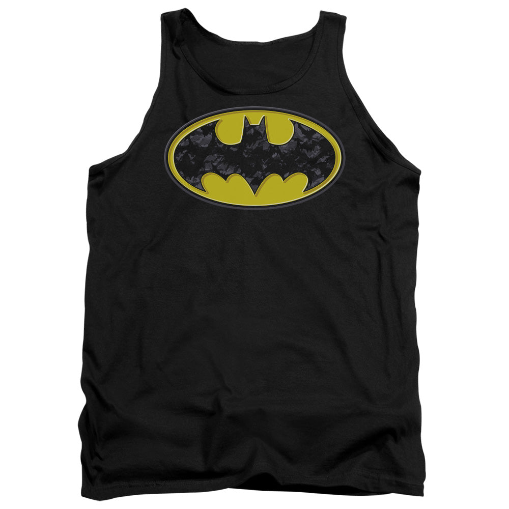 Batman Comics Bats In Logo Men's 18/1 Cotton Tank Top
