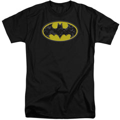 Batman Comics Bats In Logo Men's 18/1 Tall Cotton Short-Sleeve T-Shirt
