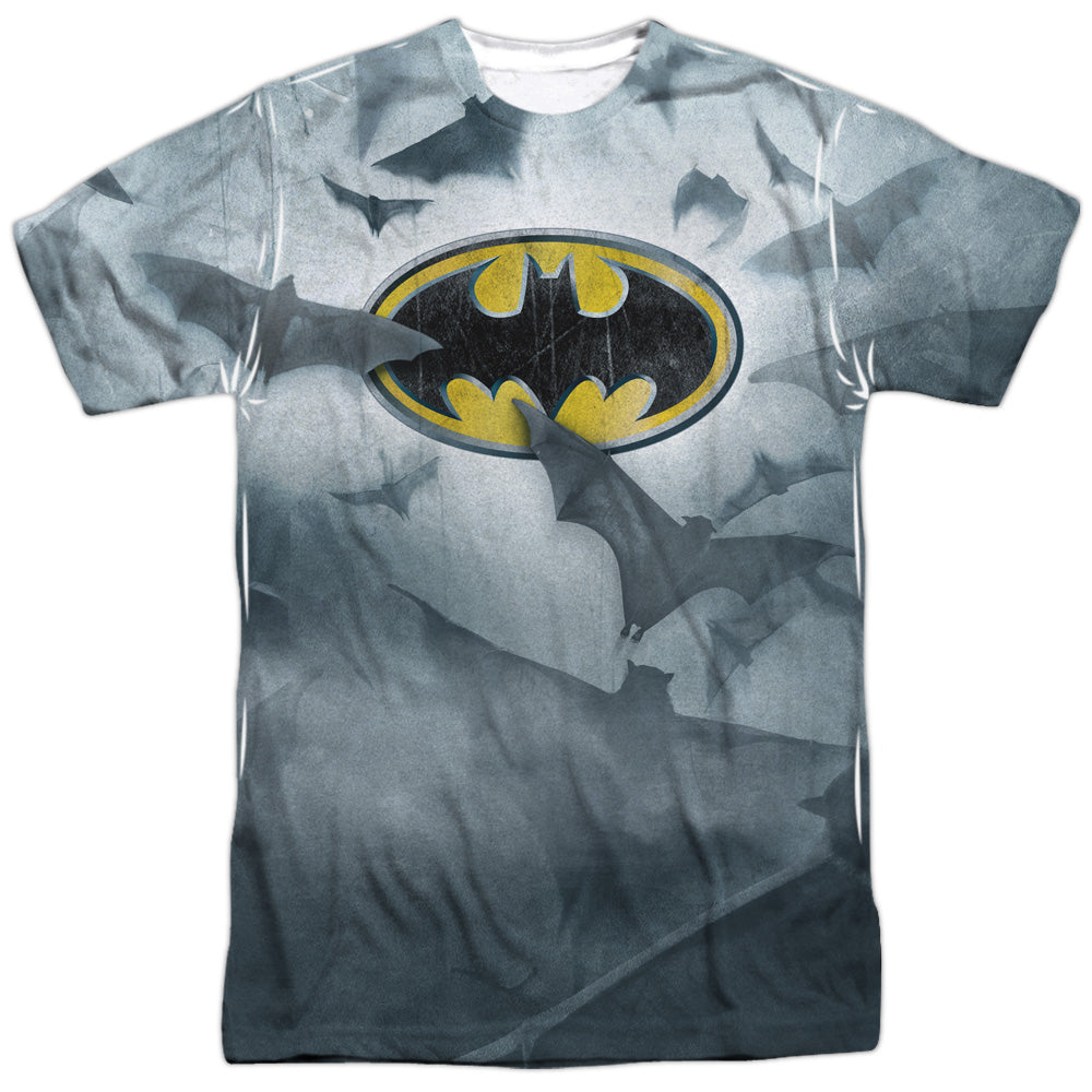Batman Comics Bats Logo Men's Regular Fit Polyester Short-Sleeve T-Shirt