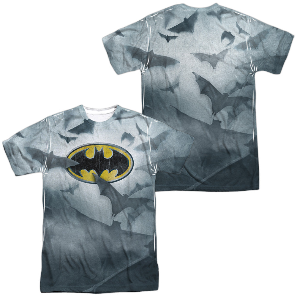 Batman Comics Bats Logo Men's Regular Fit Polyester Short-Sleeve T-Shirt